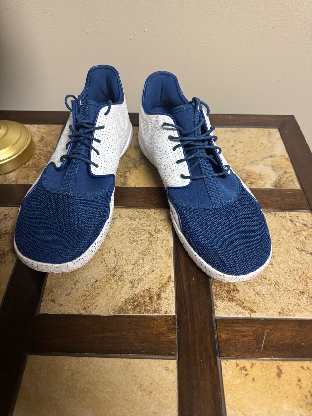 Jordan Men's Blue and White Athletic Sneakers